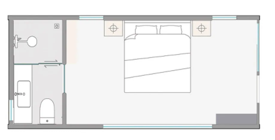 B30 Gable Cabin floor plan