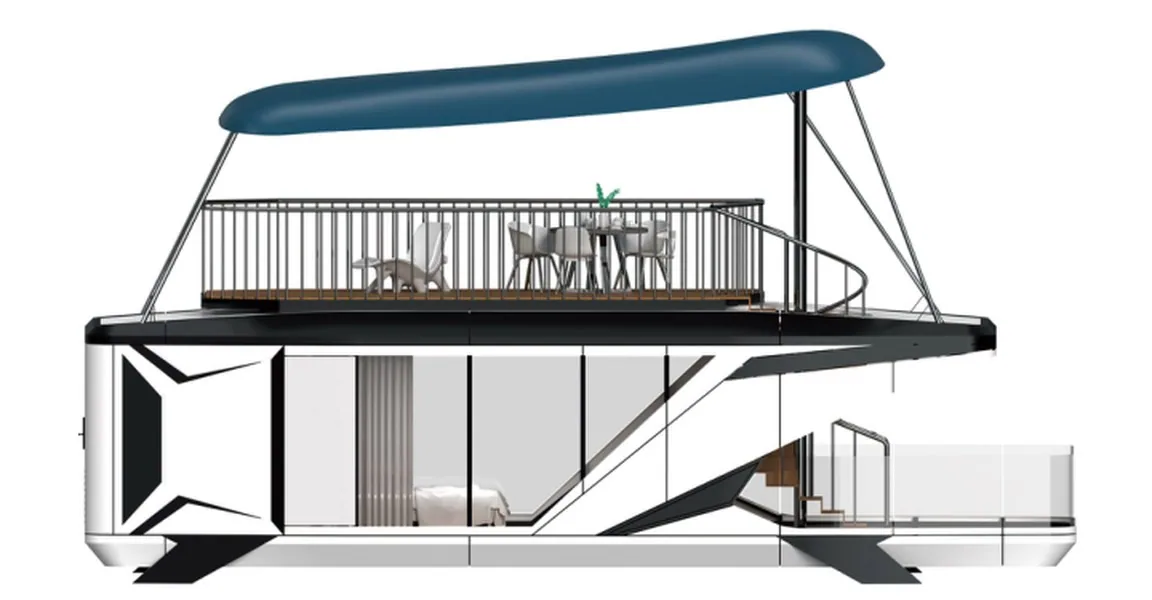 E80 Double-Decker Cabin side view